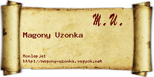 Magony Uzonka névjegykártya
